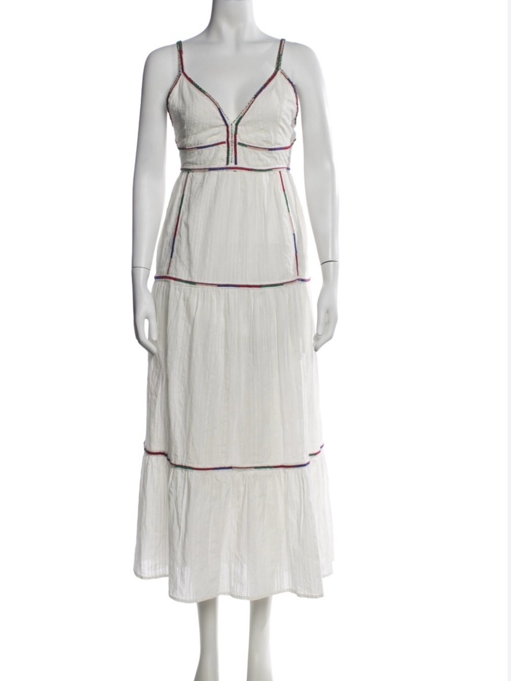Caroline Constas White Cotton Dress S Anthropologie Boho